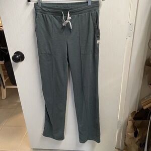 Vuori Halo Essential Wide Leg Lounge Pant Green Dreamknit VW425 Woman's Small